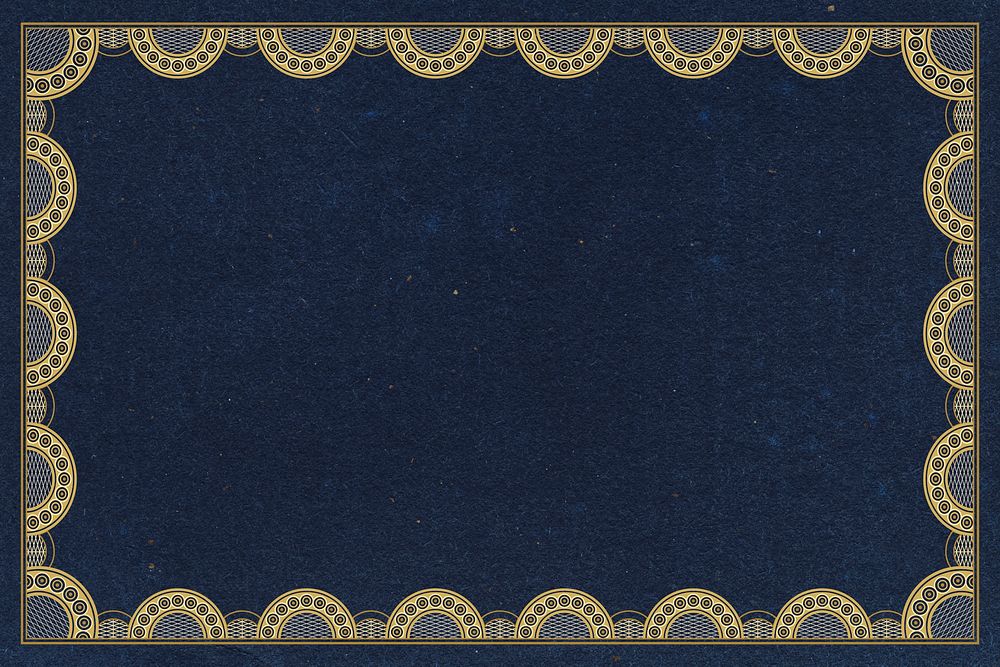 Blue frame background, classic lace design