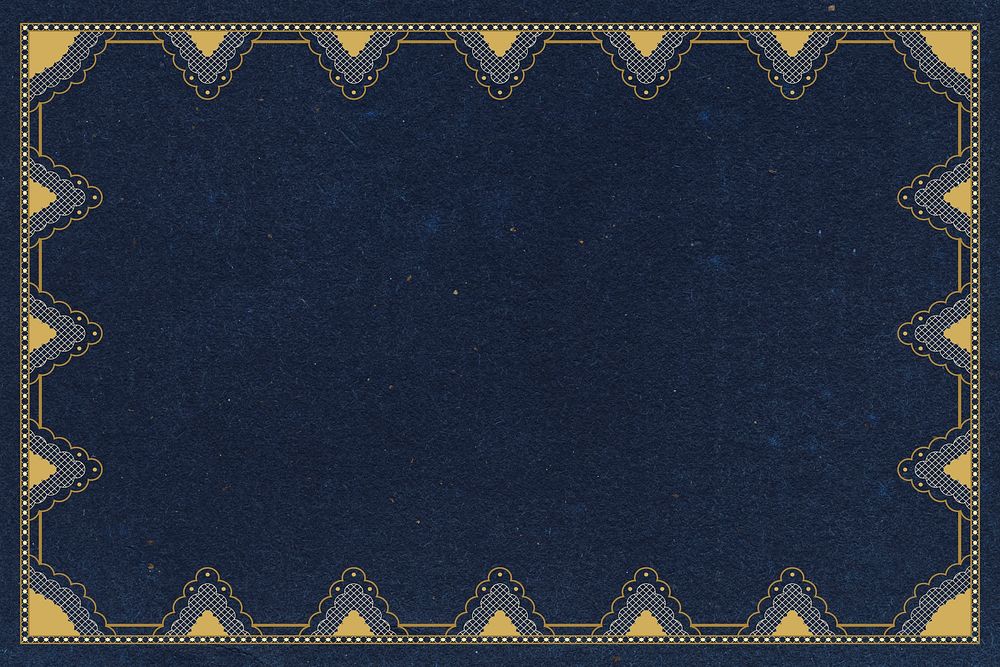 Blue frame background, classic lace design