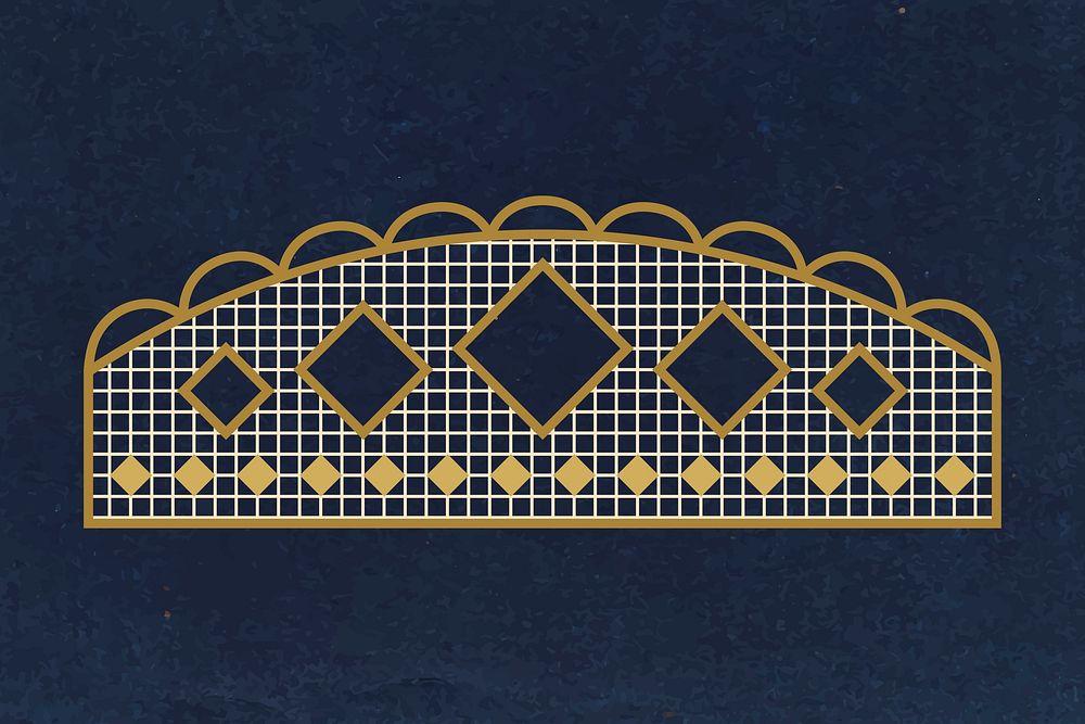 Classic lace clipart, gold elegant fabric design vector