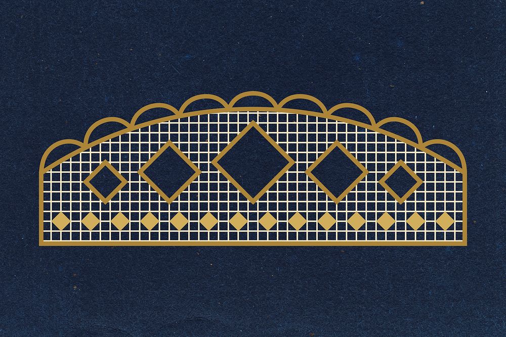 Vintage lace clipart, gold elegant design psd