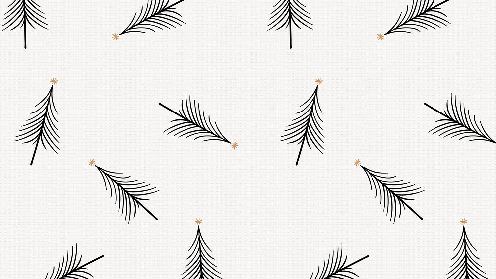 Christmas pattern HD wallpaper, festive winter doodle background vector