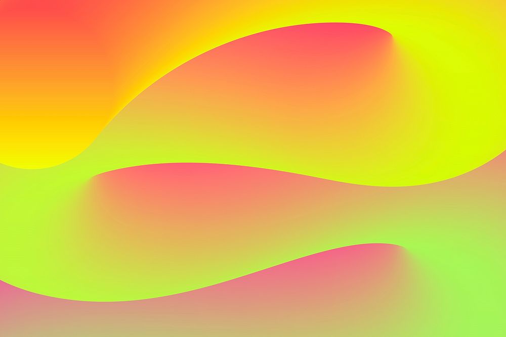 Colorful abstract background, 3D fluid green shapes