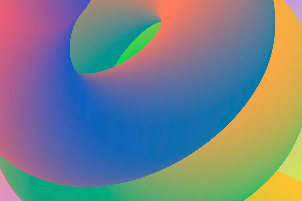 Aesthetic gradient background, 3D abstract shapes