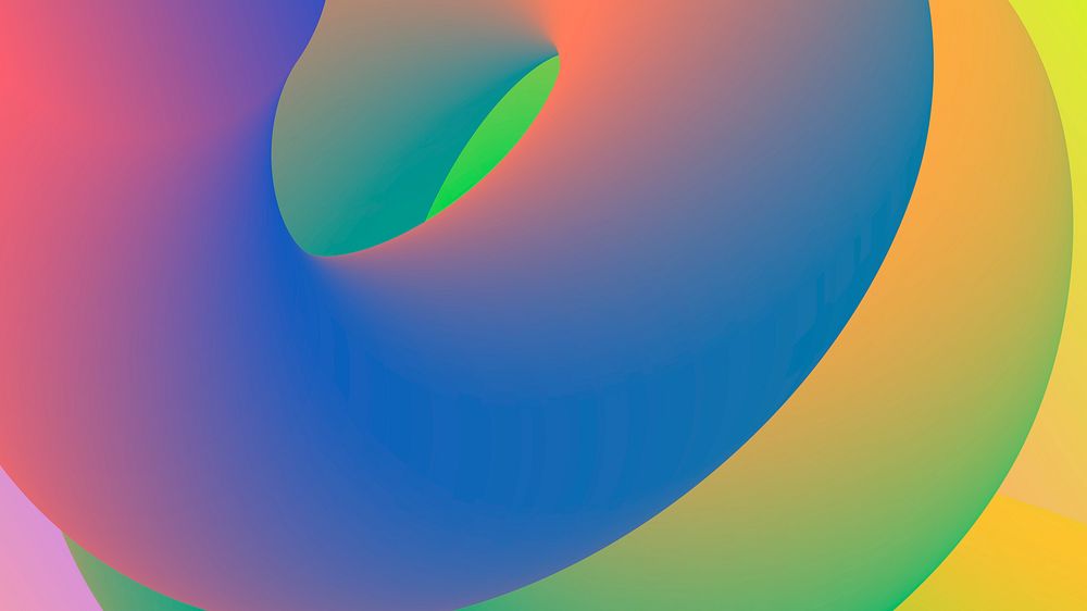 3D shapes HD wallpaper, blue abstract gradient liquid shapes vector