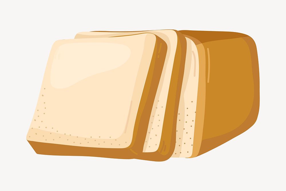 Bread loaf, cute cartoon illustration