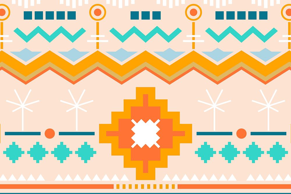 Pastel tribal background, seamless pattern vector design