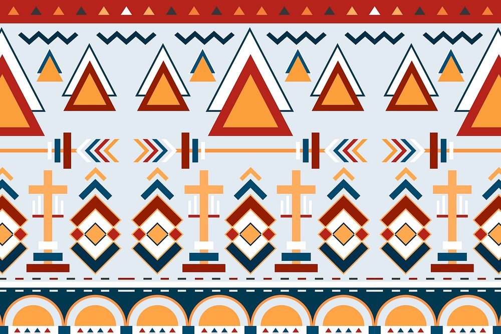 Ethnic geometric background, pattern vector, seamless colorful design