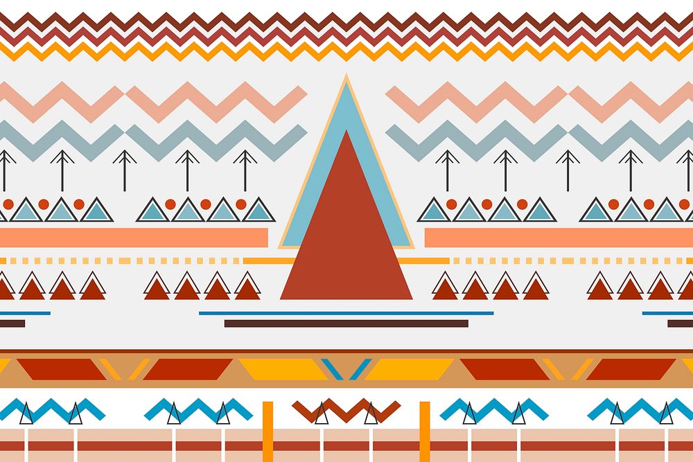 Ethnic geometric background, pattern vector, seamless colorful design