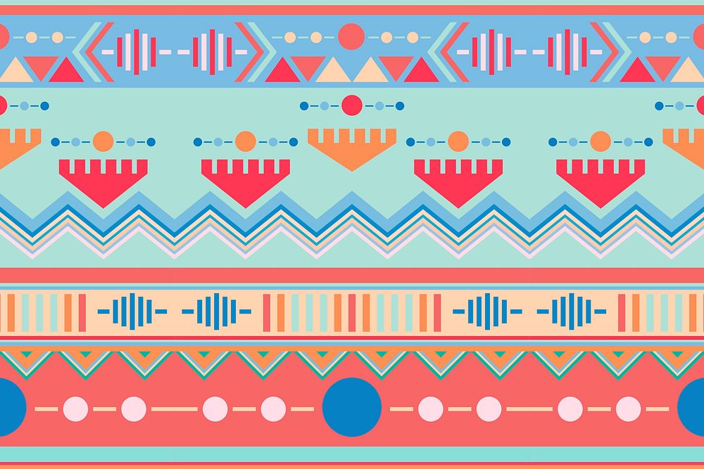 Tribal Aztec pattern background vector, pastel design