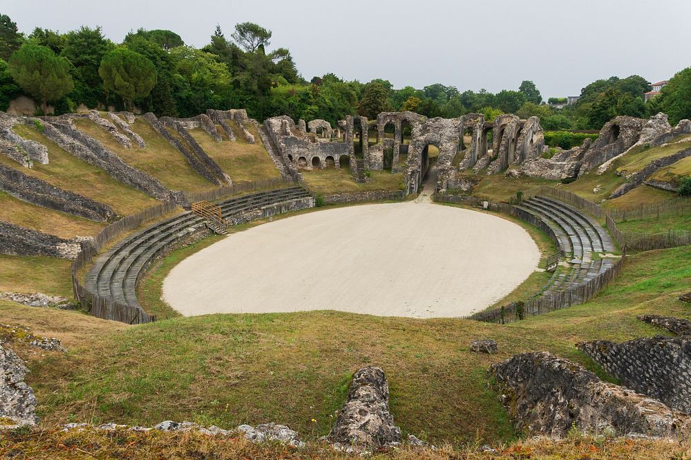 Amphitheatre, Saintes, Charente-Maritime, France. Original public domain image from Wikimedia Commons