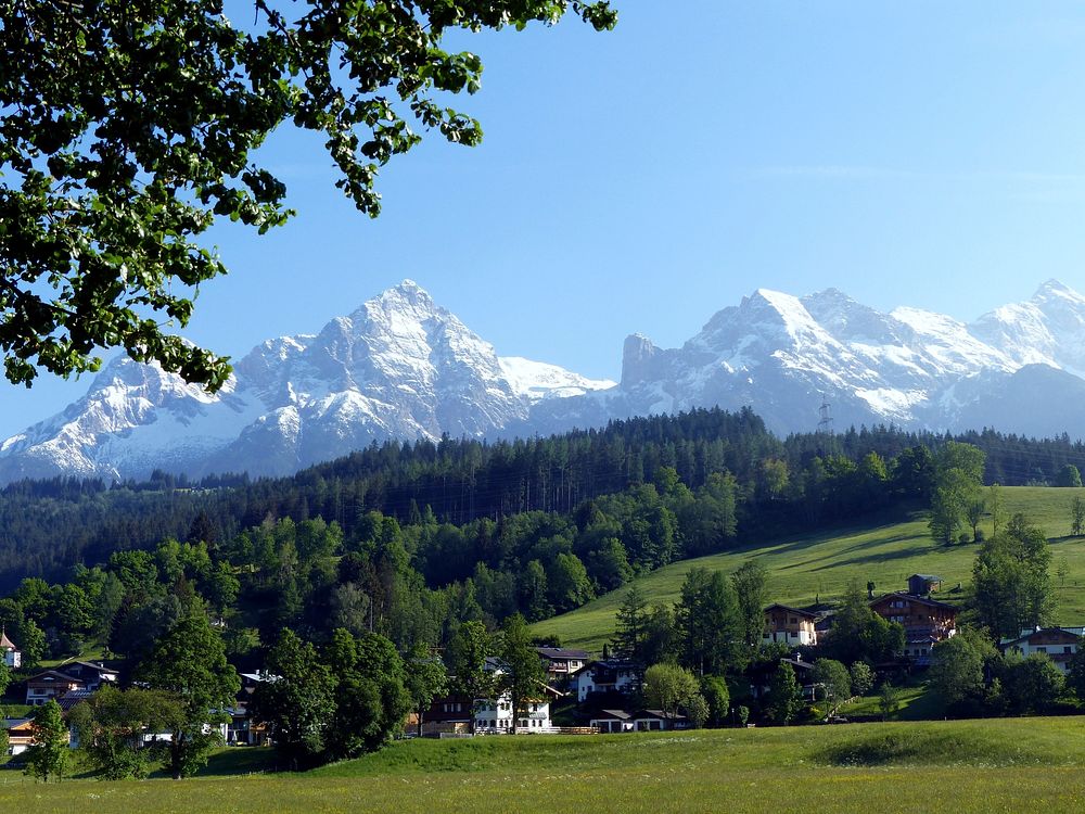 Nature landscape of Steinernes Meer. Original public domain image from Wikimedia Commons