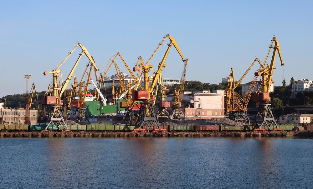Odessa Marine Trade Port. Original public domain image from Wikimedia Commons