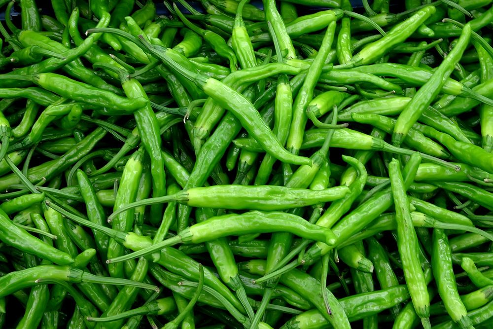 Green chilli. Original public domain image from Wikimedia Commons