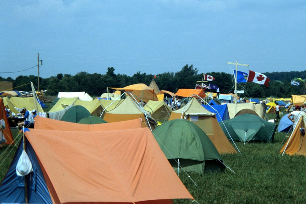 Scouts Canada, Tents, Toronto contingent to the 4th Pentathlon Jamboree Fredericton New Brunswick. Original public domain…