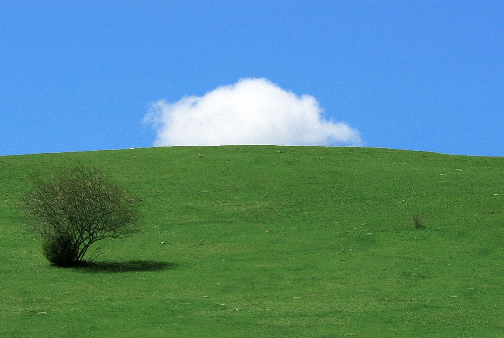 Green empty hill. Original public domain image from Wikimedia Commons