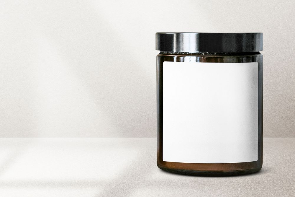 Body scrub jar minimal style