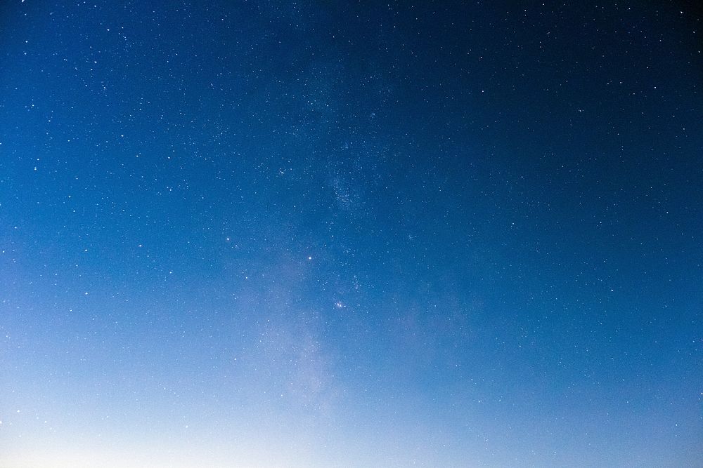 Free blue starry night sky public domain CC0 photo.