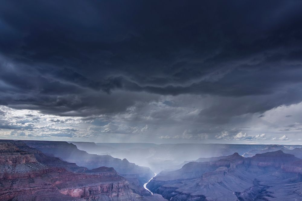 Summer storms over the Grand Canyon