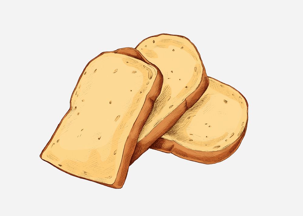 Fresh slices of white bread
