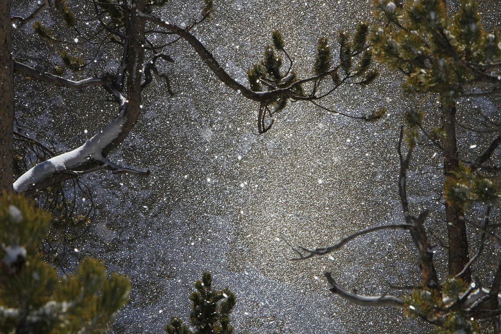 Snowfall at Canyon. Original public domain image from Flickr
