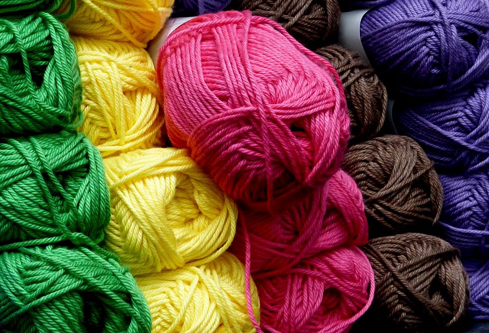 Free colorful yarn photo, DIY weaving public domain image. Original public domain image from Flickr