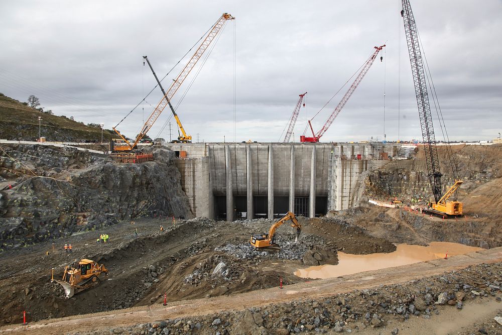 Excavation and rock reinforcement continues at Folsom Joint Federal Project