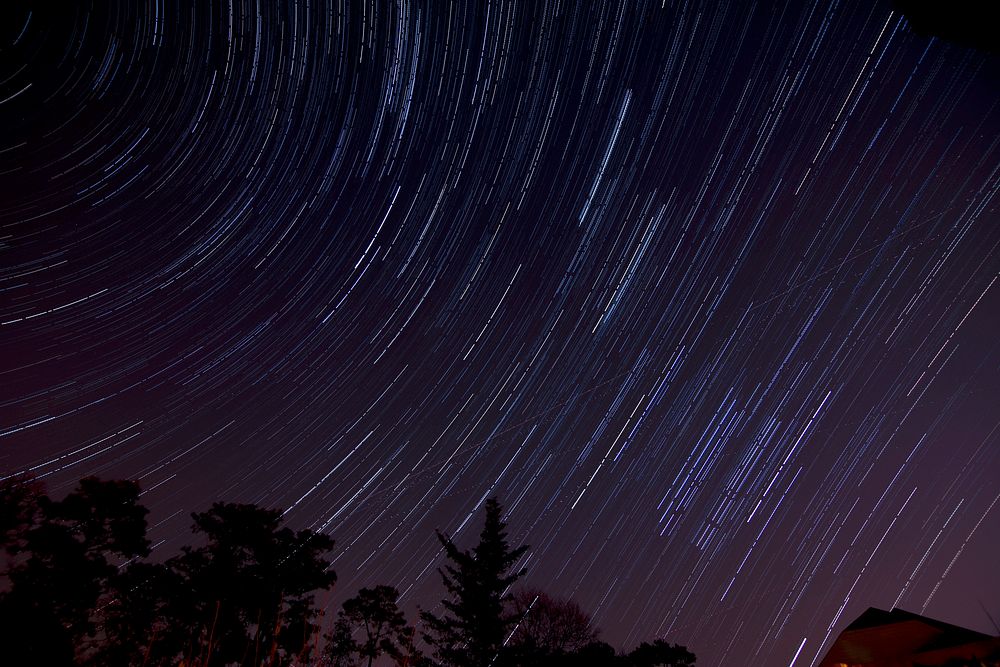 Star Trails, northeast. Original public domain image from Flickr