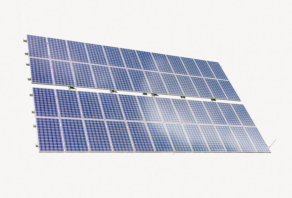 Solar panel sticker, environment isolated image psd