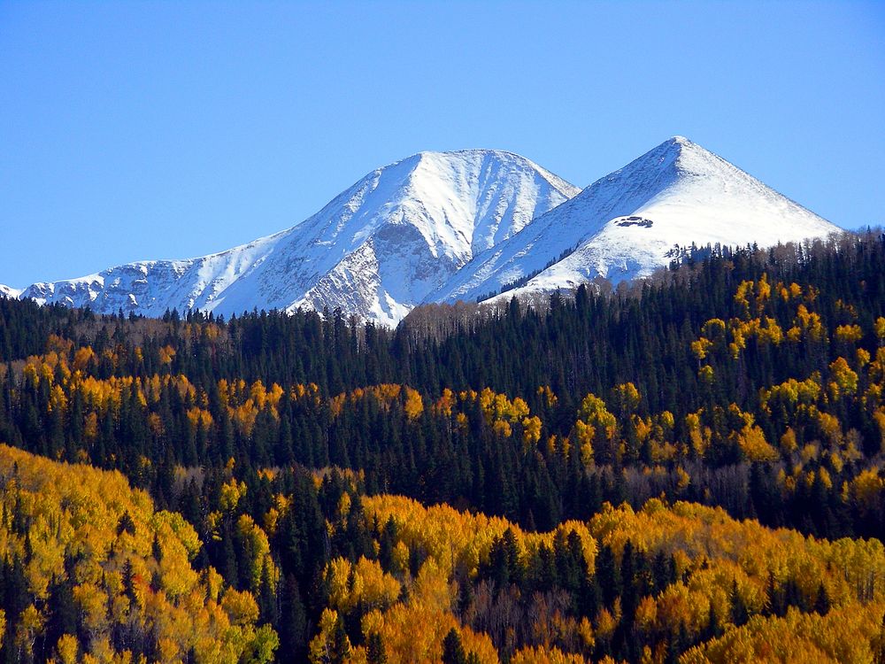 The La Sal Mountain on the Manti-La Sal National Forest, USA. Original public domain image from Flickr