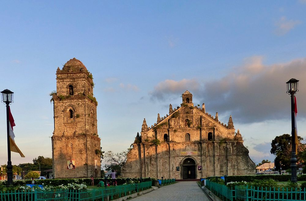 Paoay Church in Ilocos Norte. Original public domain image from Flickr