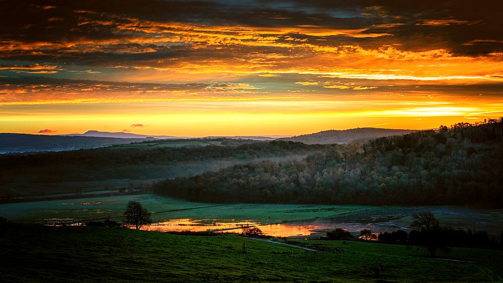 Sunrise over Silverdale. Original public domain image from Flickr