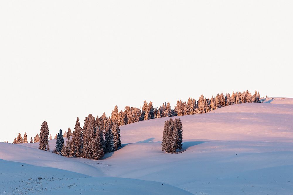 Winter landscape border background, nature design