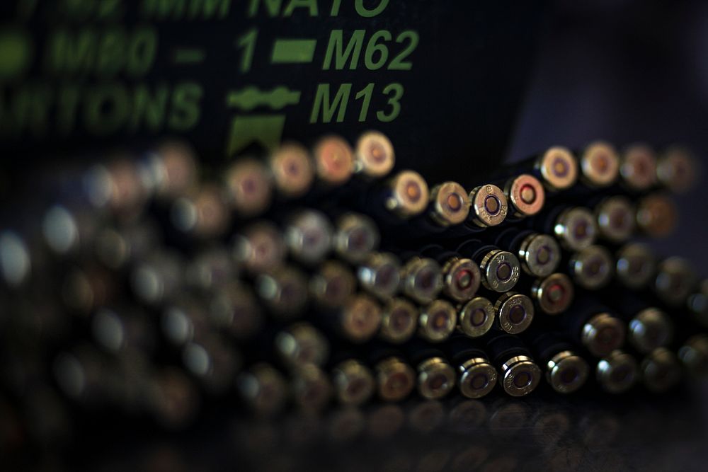 M240B machine gun ammunition is prepared before being fired during the 254th Regiment’s Infantry Advanced Leader Course on…