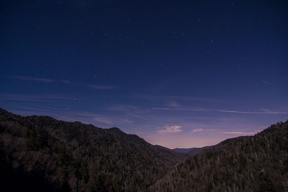 Night sky at Clingmans Dome. Original public domain image from Flickr