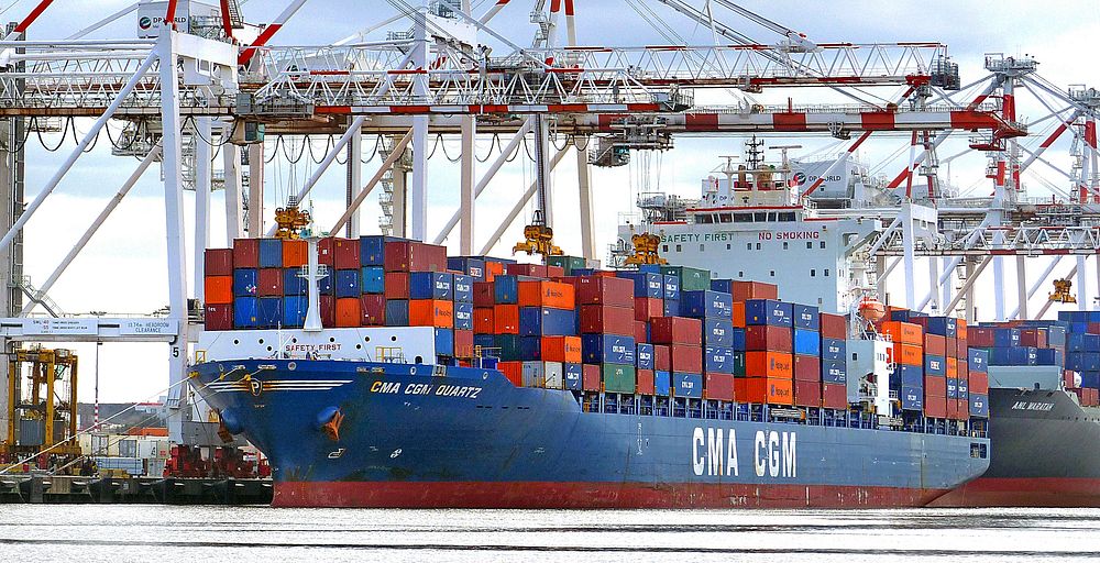 CMA CGM QUARTZ Container Ship. Original public domain image from Flickr