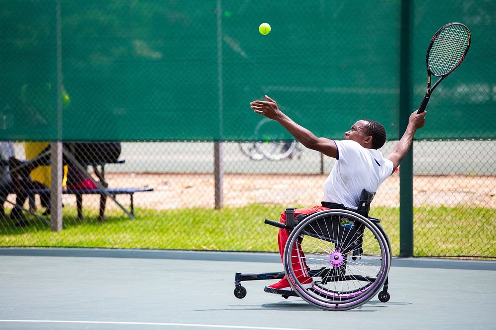 Wheelchair Tennis SA - Development Tournament at Polokwane, South Africa, 2 January 2019. Original public domain image from…
