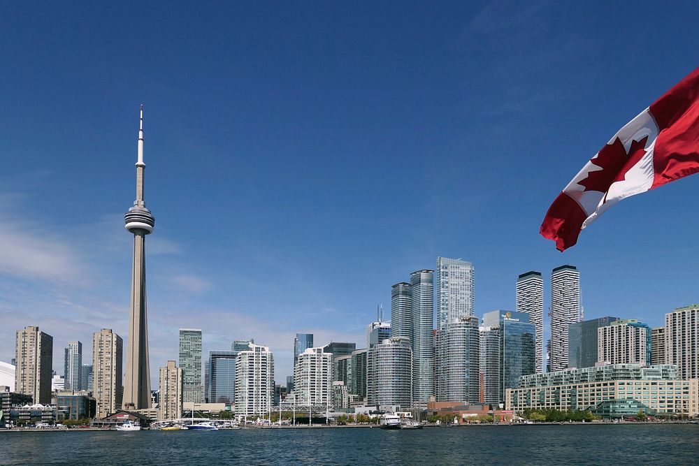 Toronto skyline. Original public domain image from Flickr