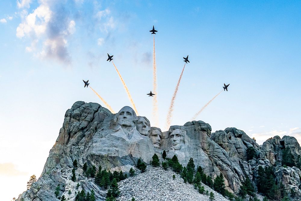 Mount Rushmore Fireworks Celebration at the Mount Rushmore National Memorial in Keystone, S.D. Original public domain image…