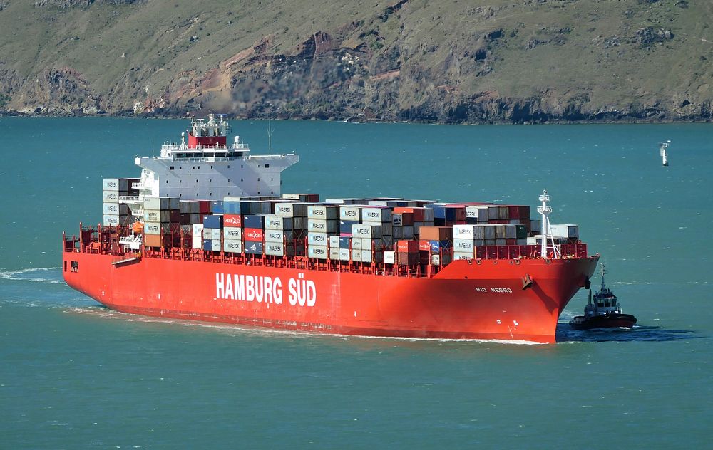 Container Ship. Original public domain image from Flickr