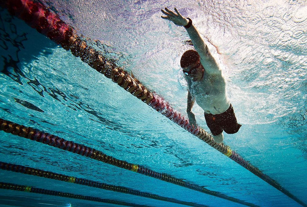 CoastingA Wounded Warrior swims laps during practice for the 2012 Marine Corps Trials at Marine Corps Base Camp Pendleton…