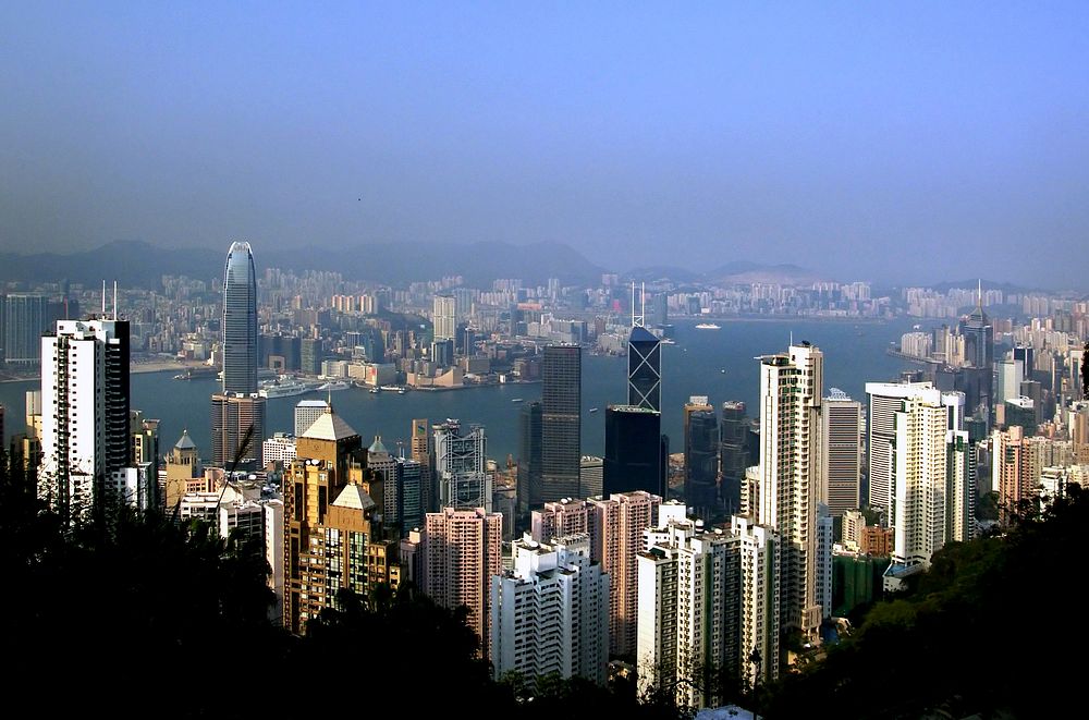 View from The Peak. Hong Kong. Original public domain image from Flickr