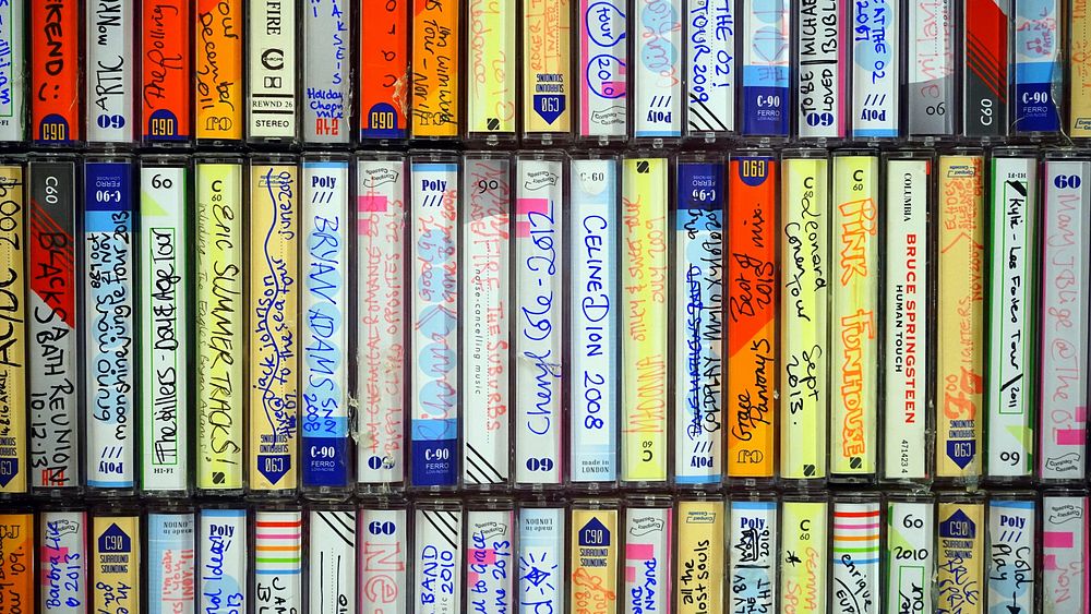 Cassette shop. Free public domain CC0 photo.