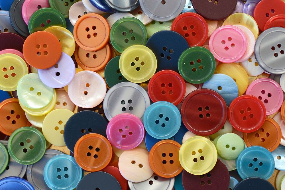 Sewing buttons. Free public domain CC0 photo.