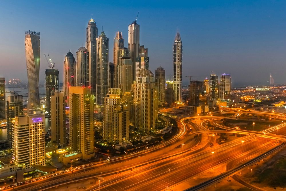 Dubai cityscape scenery. Free public domain CC0 image.