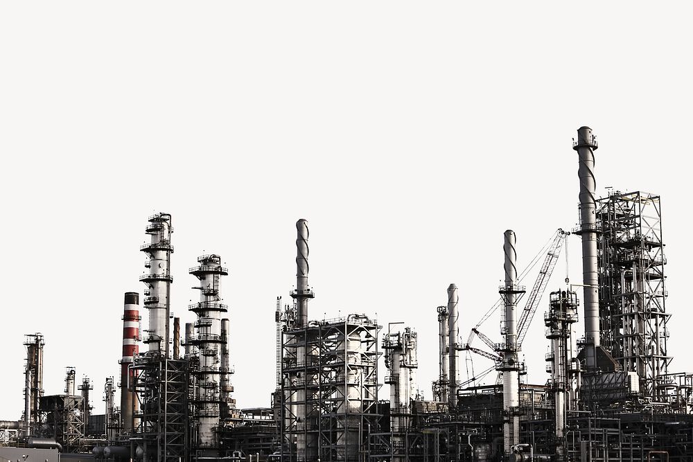 Oil refinery border, background psd | Premium PSD - rawpixel