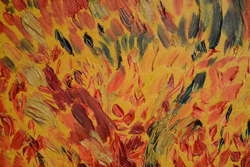 Colorful brush painting texture. Free public domain CC0 photo.