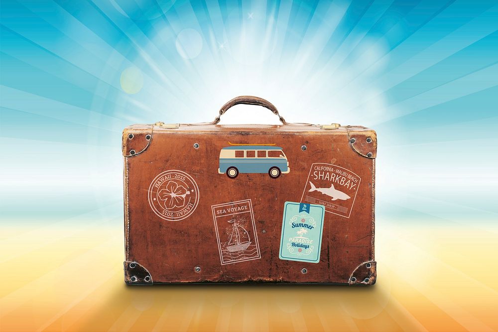 Travel luggage. Free public domain CC0 image.