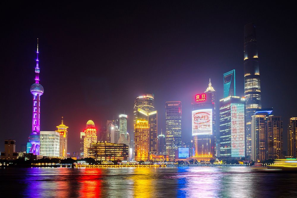 Shanghai city in China background. Free public domain CC0 photo.