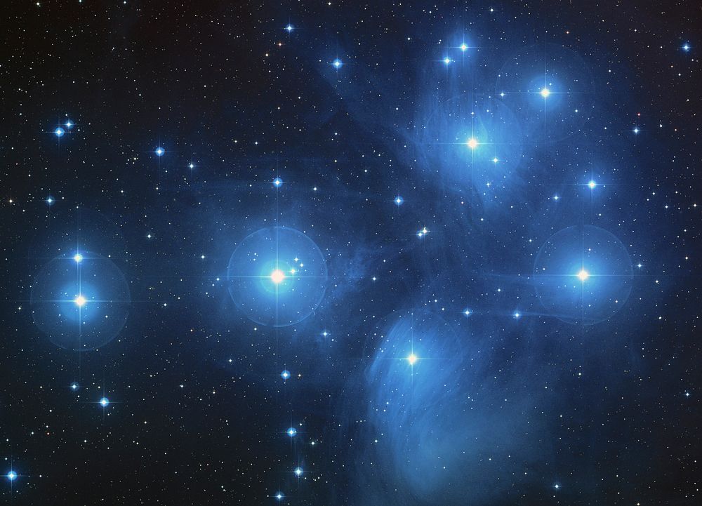 Night sky galaxy flare. Free public domain CC0 photo.