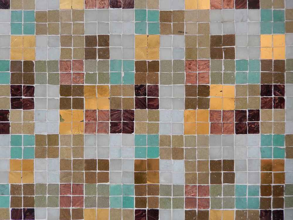 Vintage mosaic tiles. Free public domain CC0 photo.